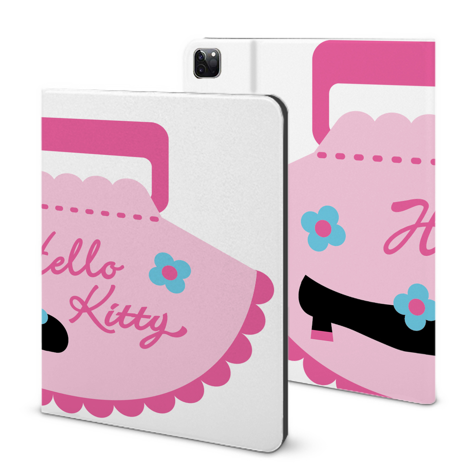 （画像用） Hello Kitty ハローキティ IPad ケース ブック型 PUレザー TPU 耐衝撃 軽量 薄型 ペン収納なし 全面保護 IPad 各モデル対応